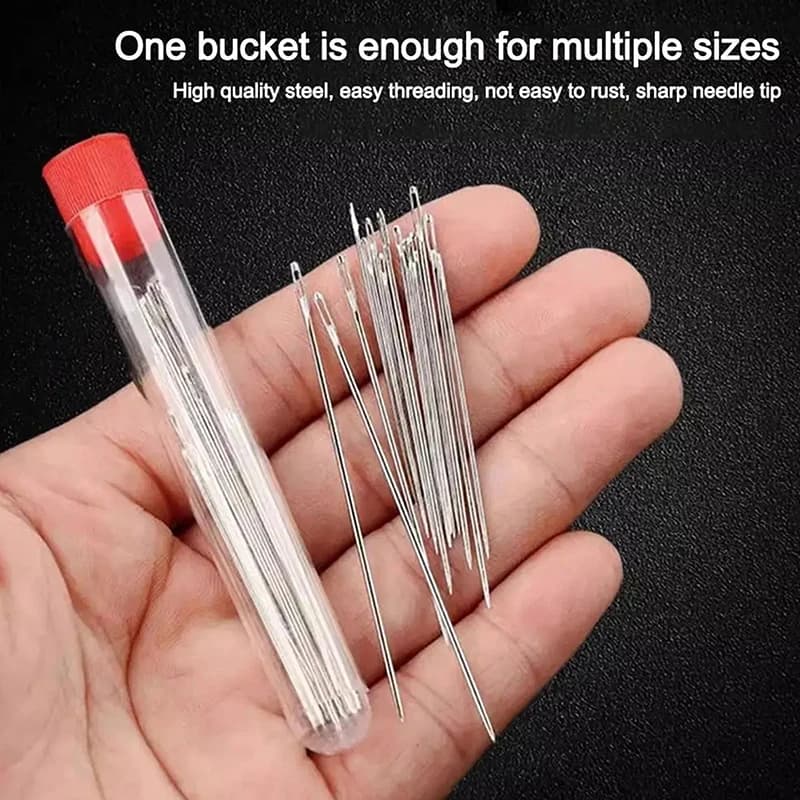Sewing Needle and Thread Set with Steel Needles
