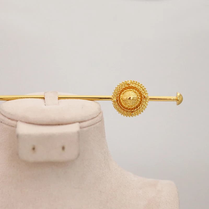 Ethiopian Women's Jewelry Set with Hairpins and Headbands