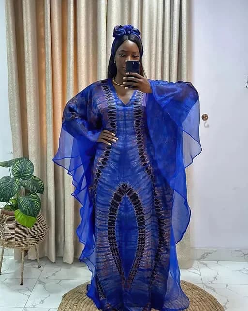 African Ankara Kaftan Maxi Dress