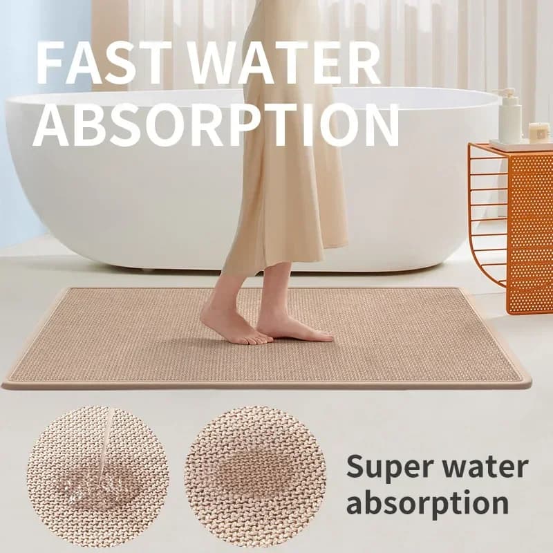 Linen Woven Bath Mat