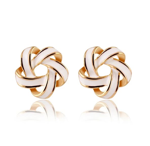 Enamel Flower Stud Earrings