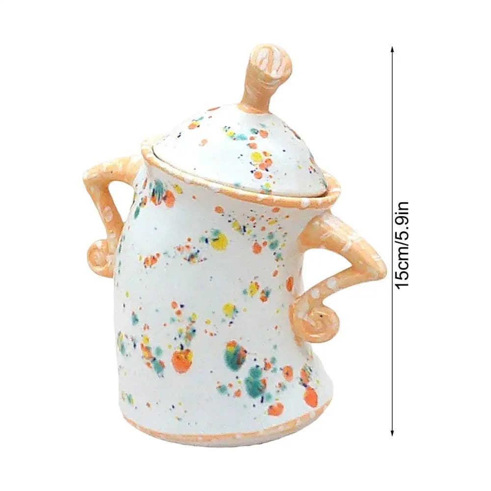 Resin Storage Jar with Hands on Hips Design