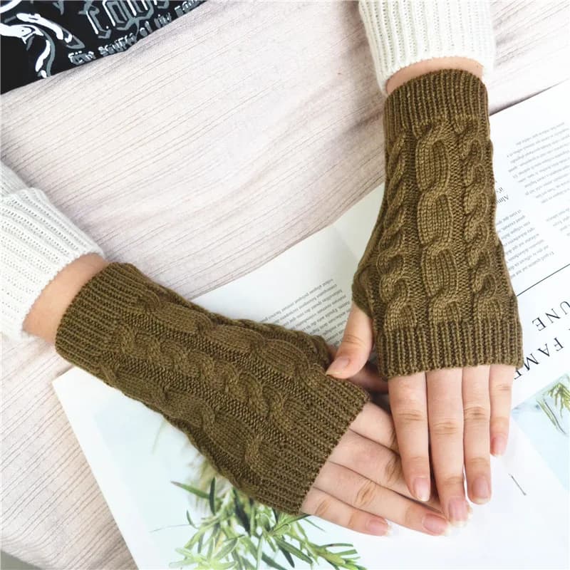 Women's Fingerless Hand Warmer Gloves