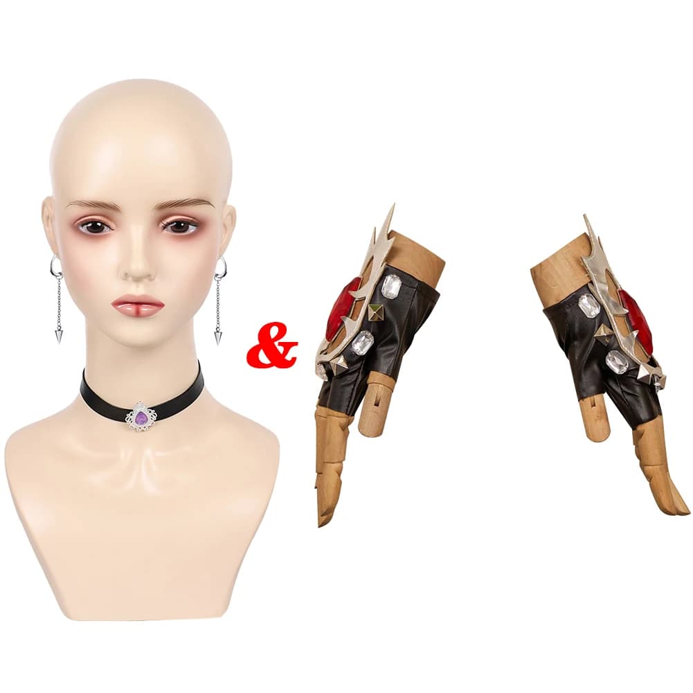 Accessories Cosplay Costume Necklace Earrings Gloves Fantasy Halloween Carnival Party Disguise Props Disguise For Women Girl