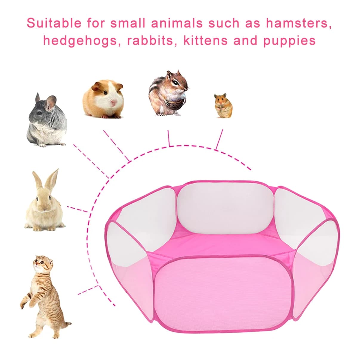 Pet Playpen Outdoor Foldable Transparent Exercise Fence