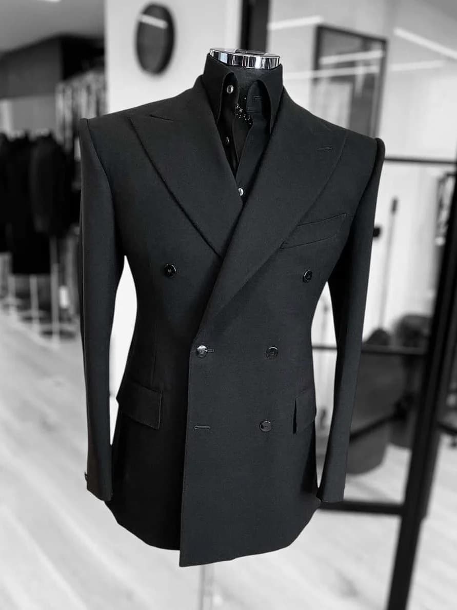 Formal Double-Breasted Tuxedo Jacket