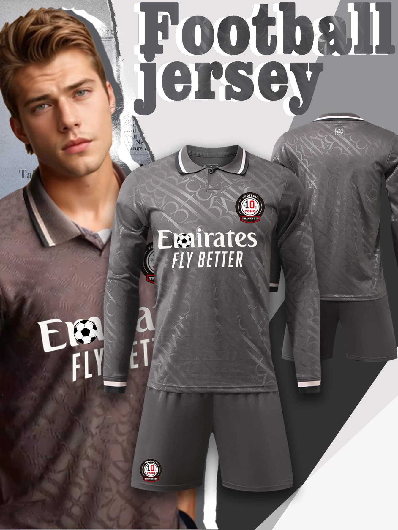 Men's Football Uniform Set with Shorts
