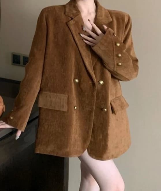 Women's Double Breasted Winter Suit Jacket