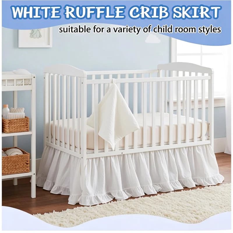 Crib Skirt with 16 Inch Drop