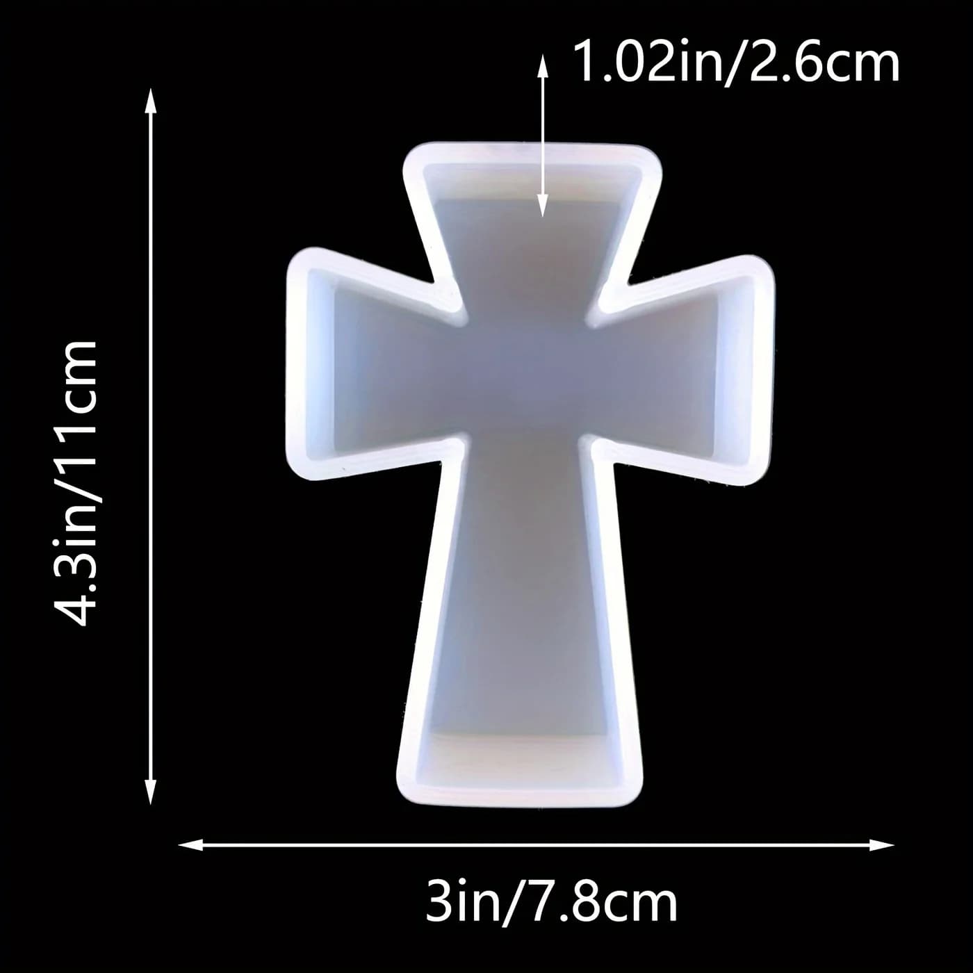 Silicone Mold Blessing Cross DIY Making Beads Soap Candles Clay Cement Crafts Epoxy Resin Casting Silicone Material Candle Mold
