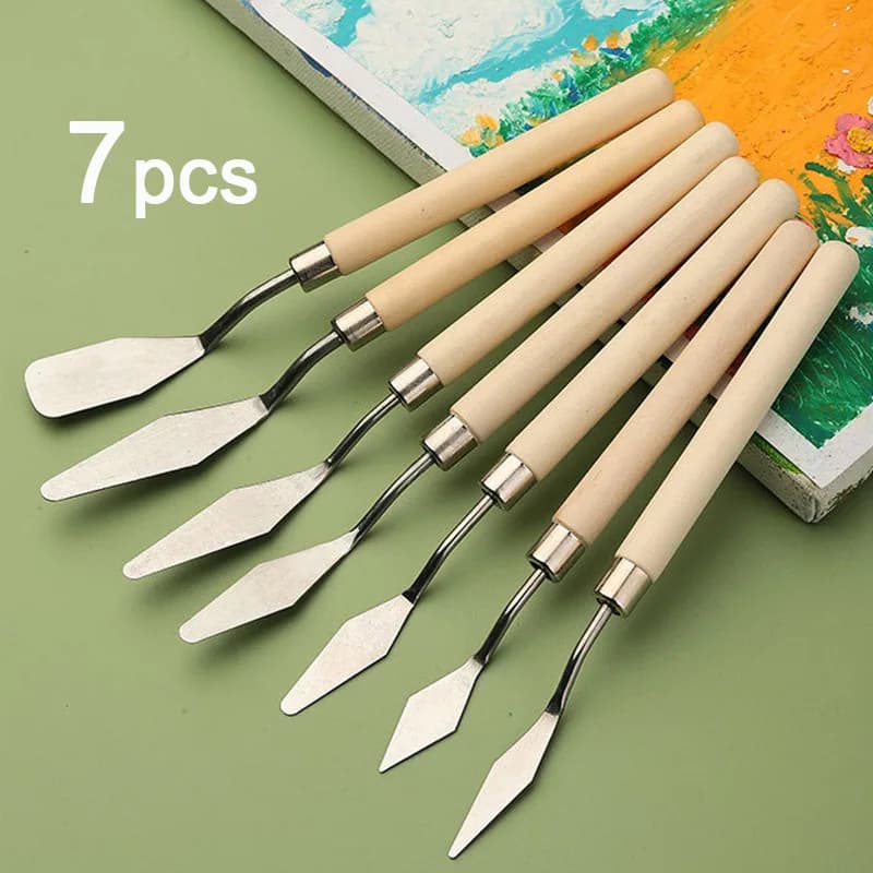 Oil Painting Knife Set, 7-Piece Stainless Steel