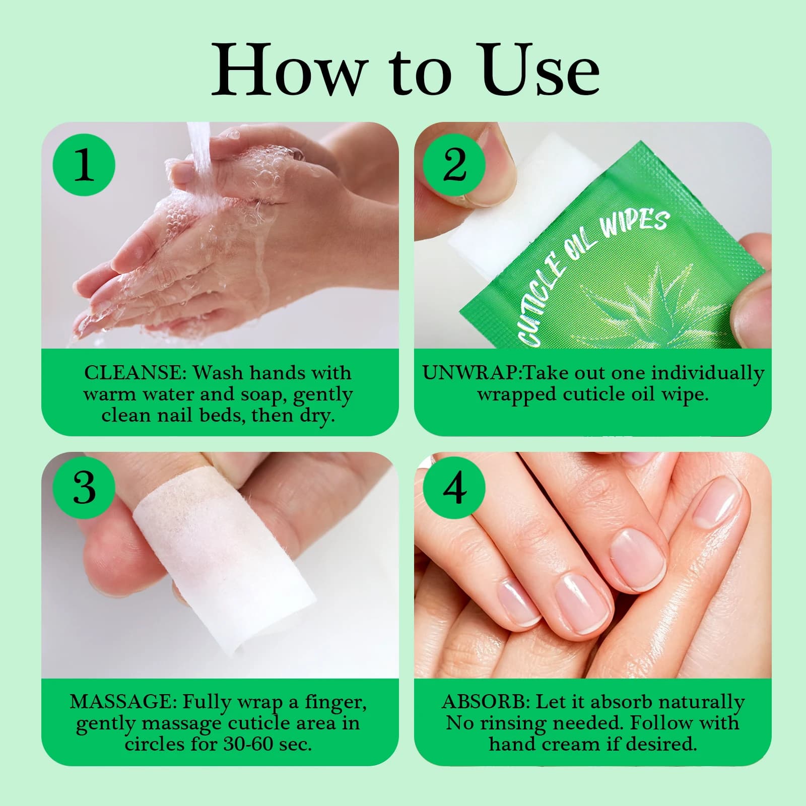 Cuticle Oil Wipes Variety Pack