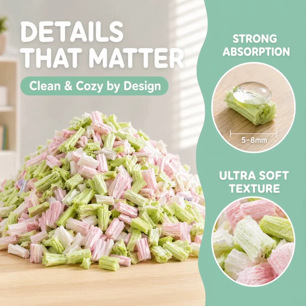 Odor Control Paper Pulp Hamster Bedding