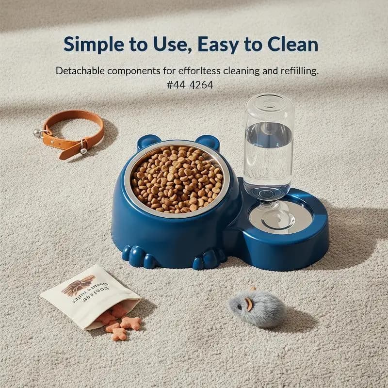 2-in-1 Tilted Auto Water Feeder Bowl