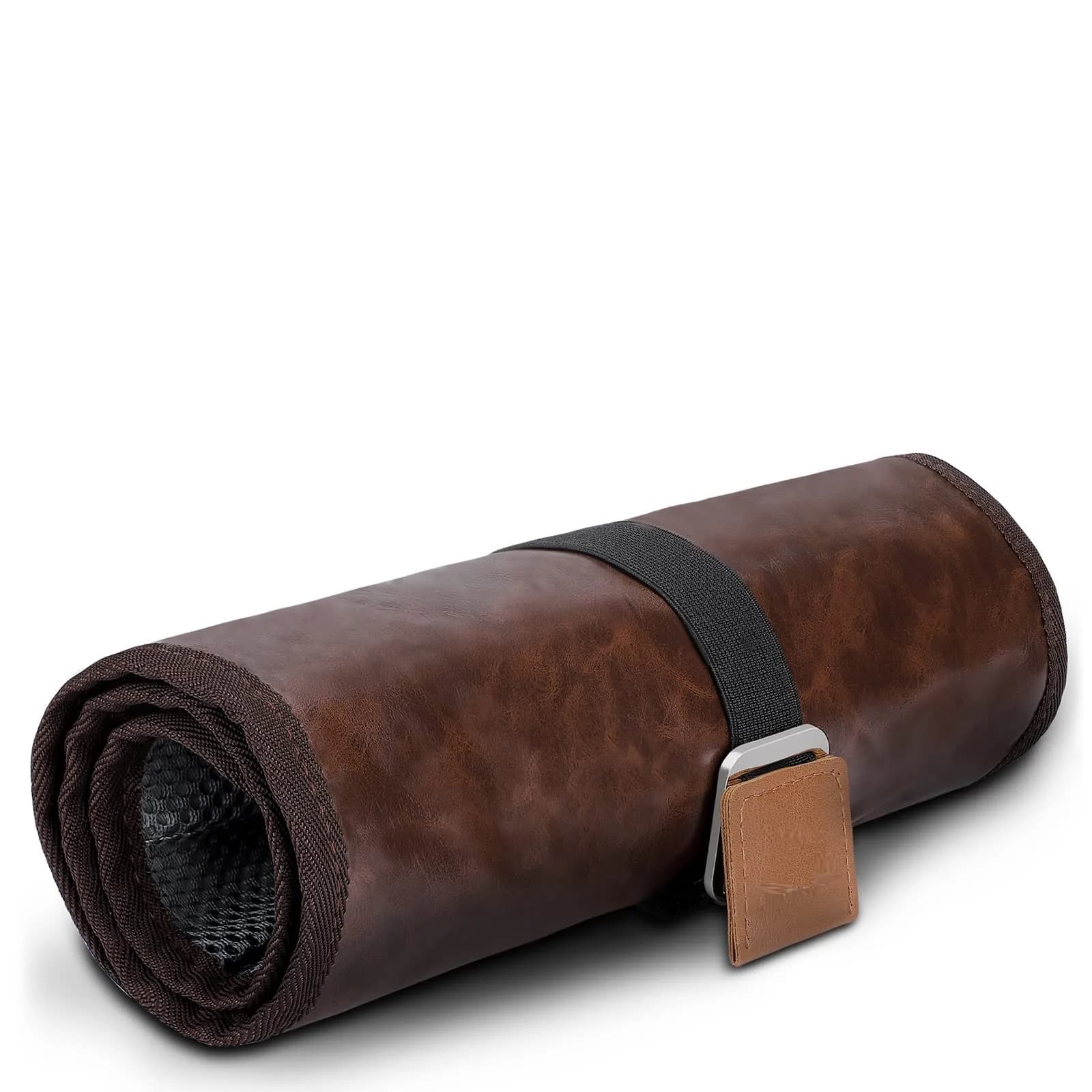 Toiletry Bag for Men Travel Organizer Hanging Bag Water-Resistant Bathroom PU Leather Shaving Bag