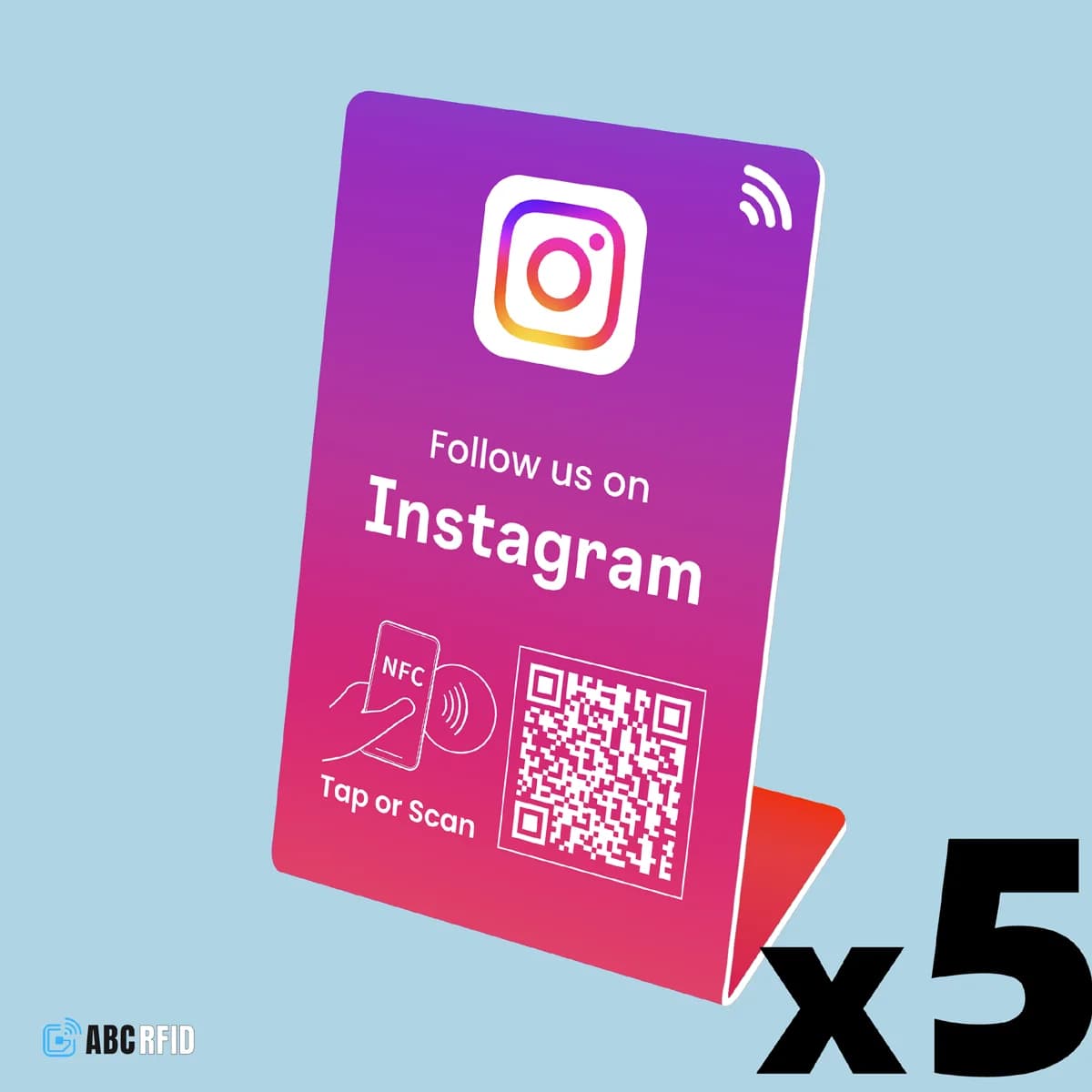 Follow us on Instagram, Facebook stand, TiKTok QR code+NFC Tap, get more follower, Dynamic QR code, link can be changed anytime