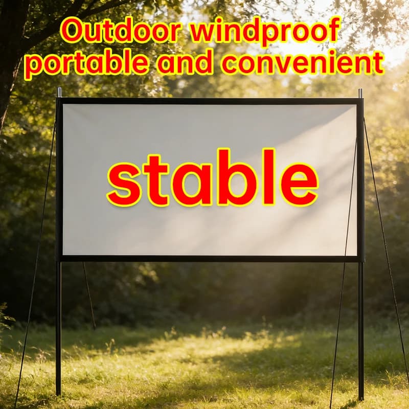Portable Outdoor Movie Projector Screen with Stand