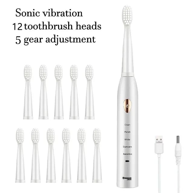 Electric Toothbrush USB Rechargeable IPX7 Waterproof
