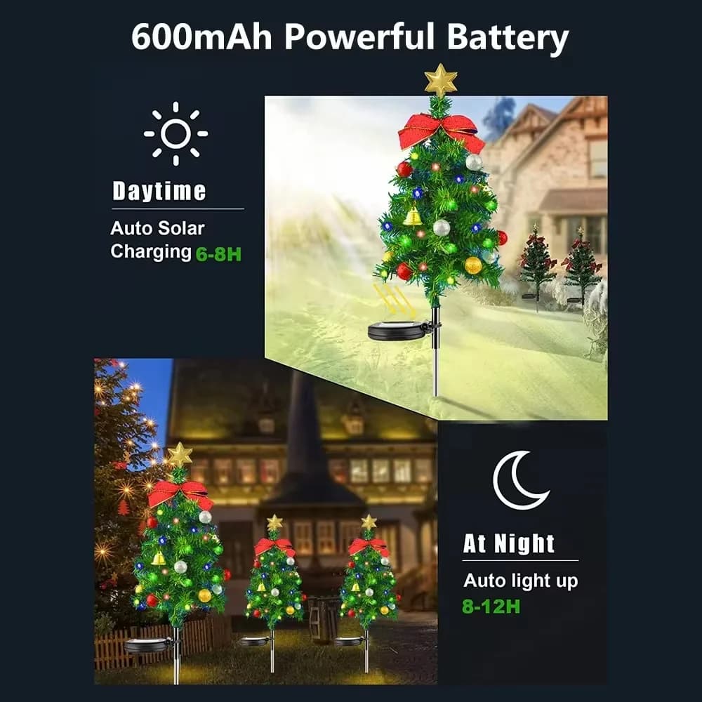 Solar Christmas Tree Floor Lights
