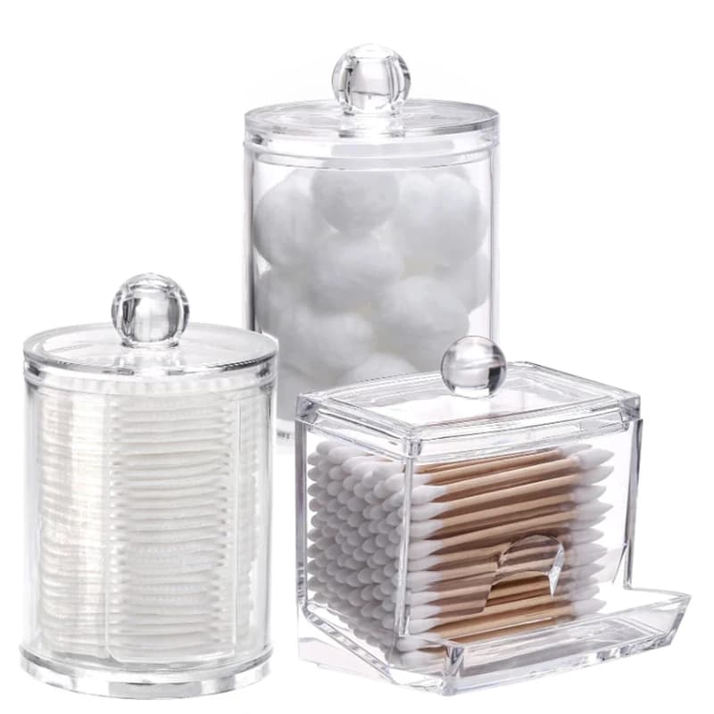 Bathroom Storage Jars with Lids Set