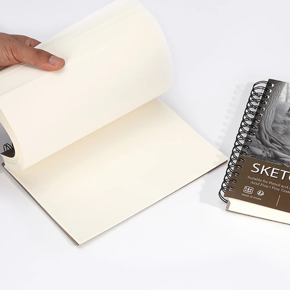 Professional Spiral Sketch Book, Hardback, 100 Sheets