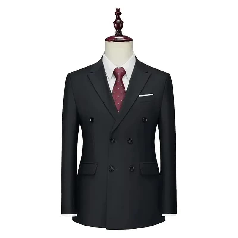 Men's Double Breasted Peak Lapel Blazer