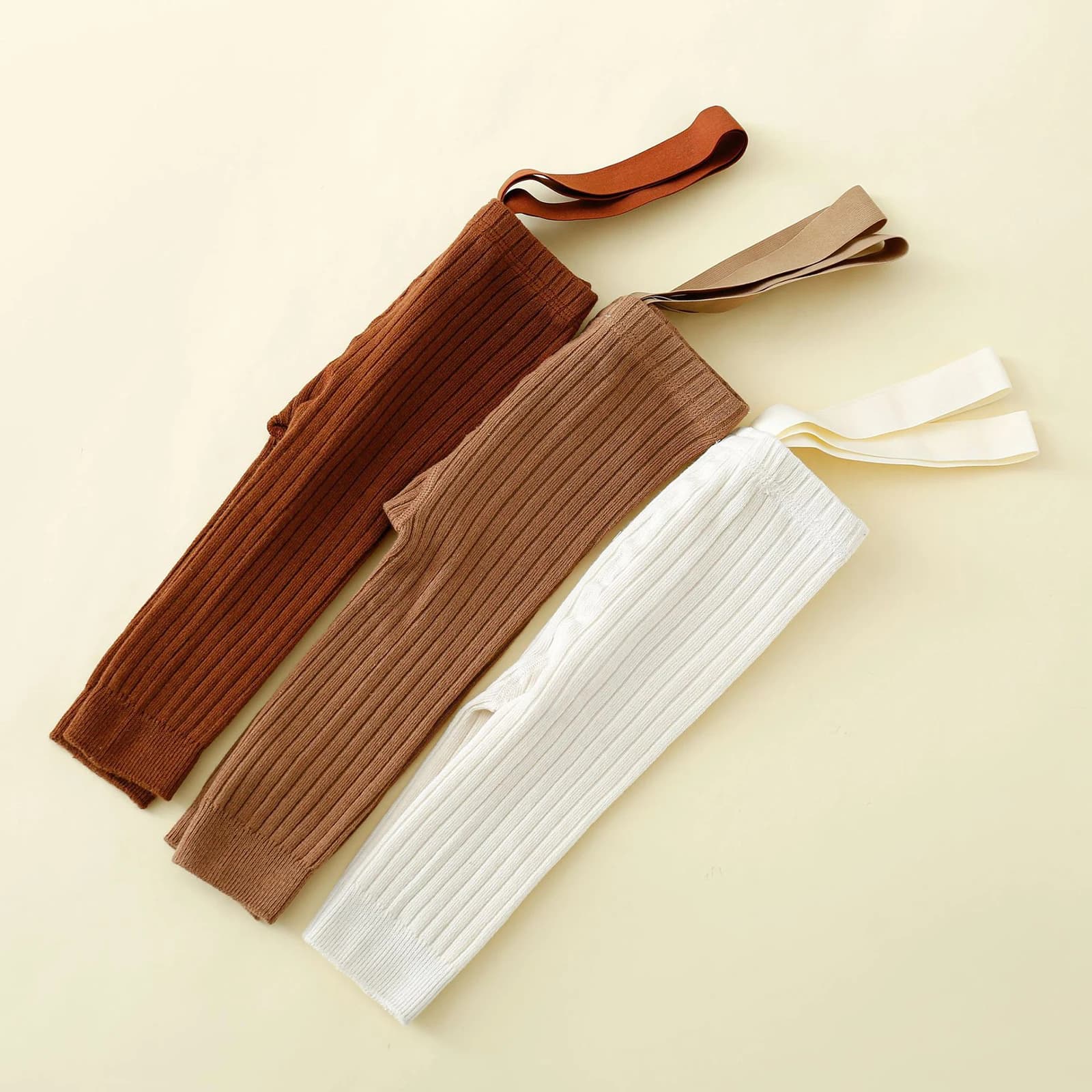 Baby Cotton Ribbed Suspender Tights