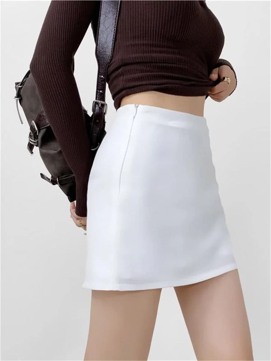 Black Mini Pencil Skirt with Shorts