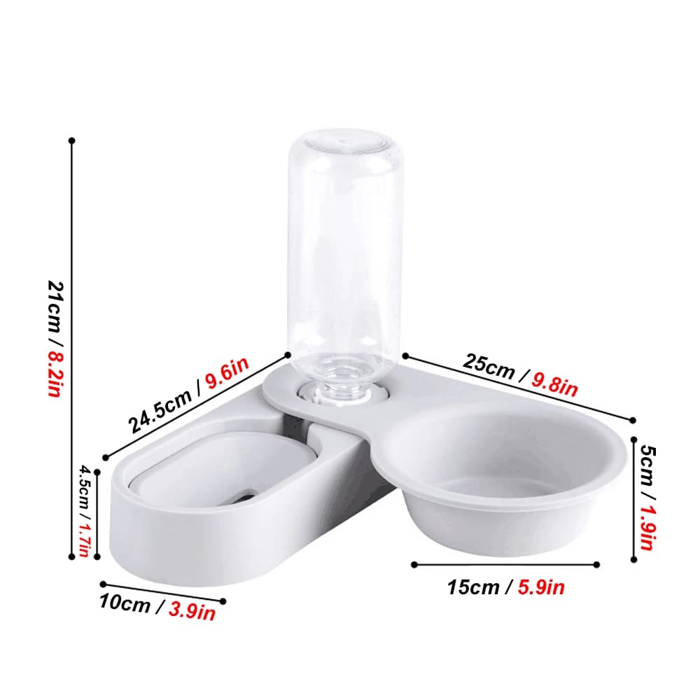 Small Animal Feeder With Water Fountain
