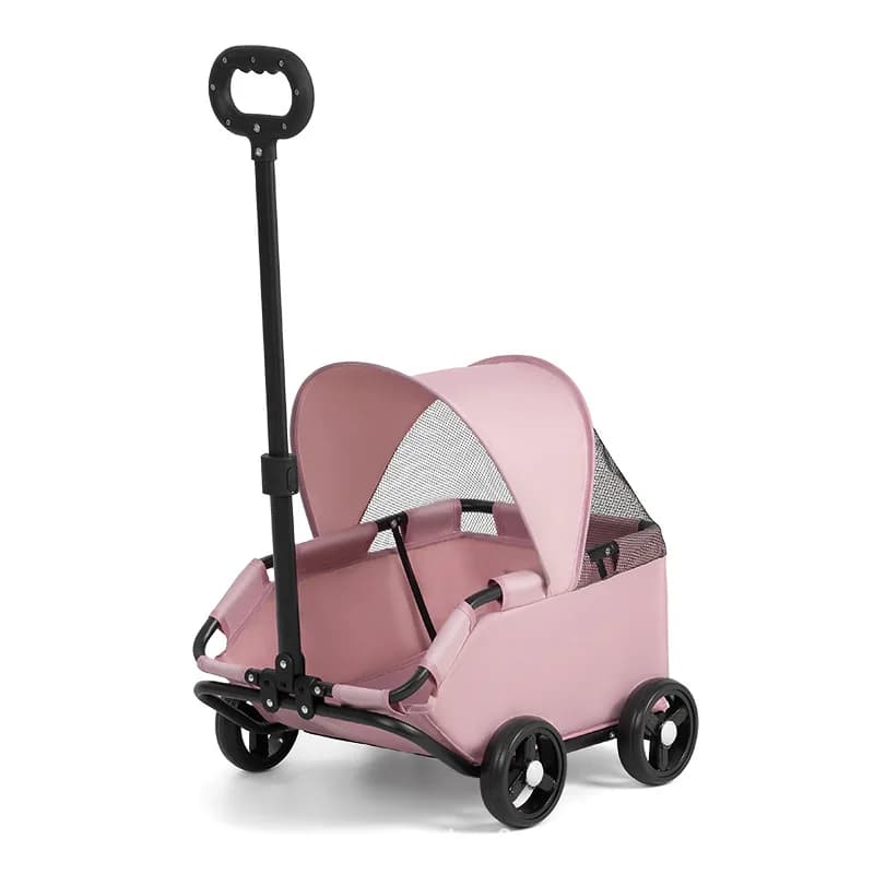 Folding Dog Stroller with Sun Cover