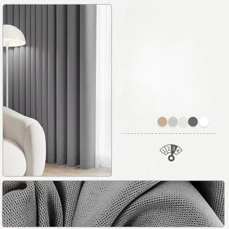 Blackout Hemp Curtains with Sound Insulation
