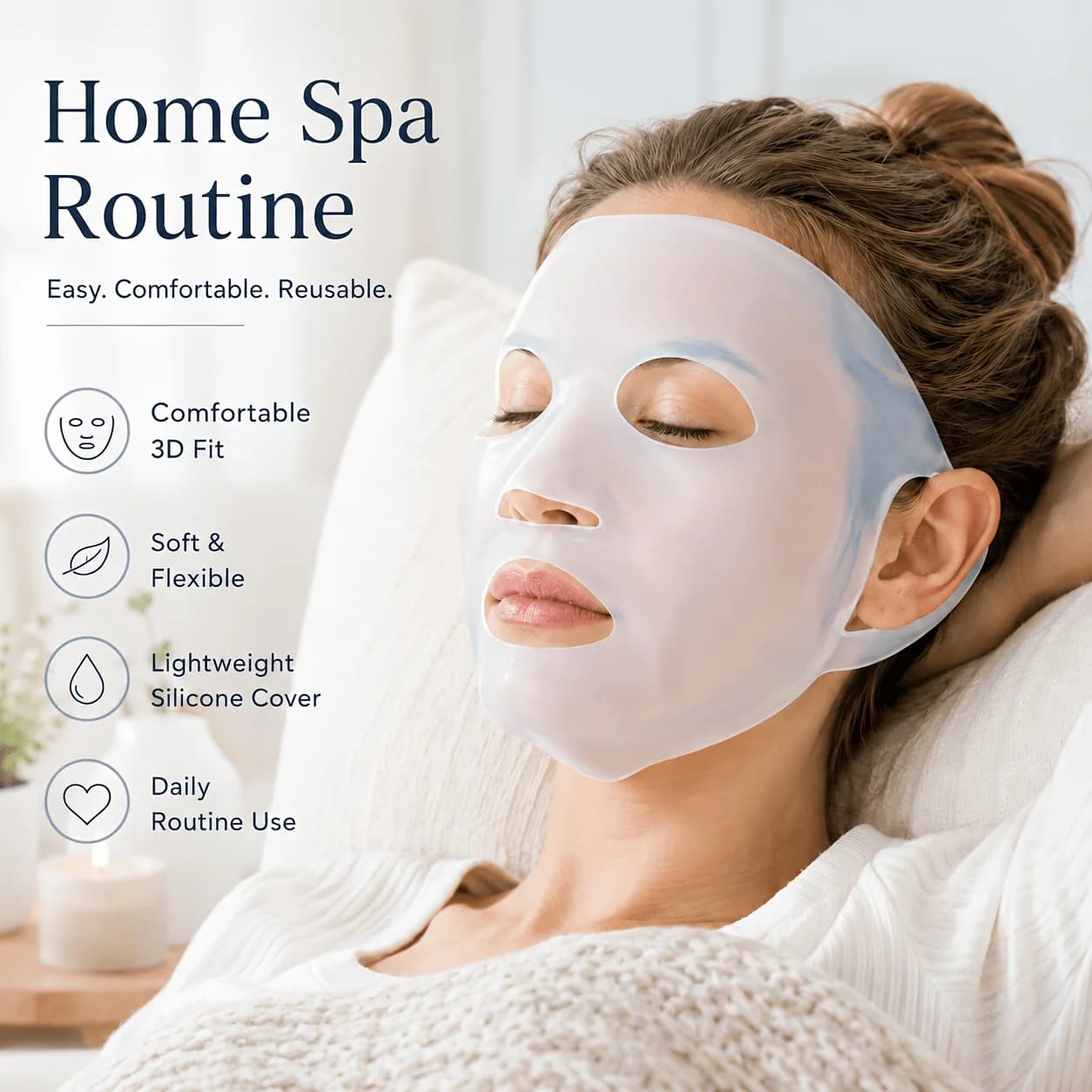 Reusable Silicone Face Mask Holder with Mask Sheets