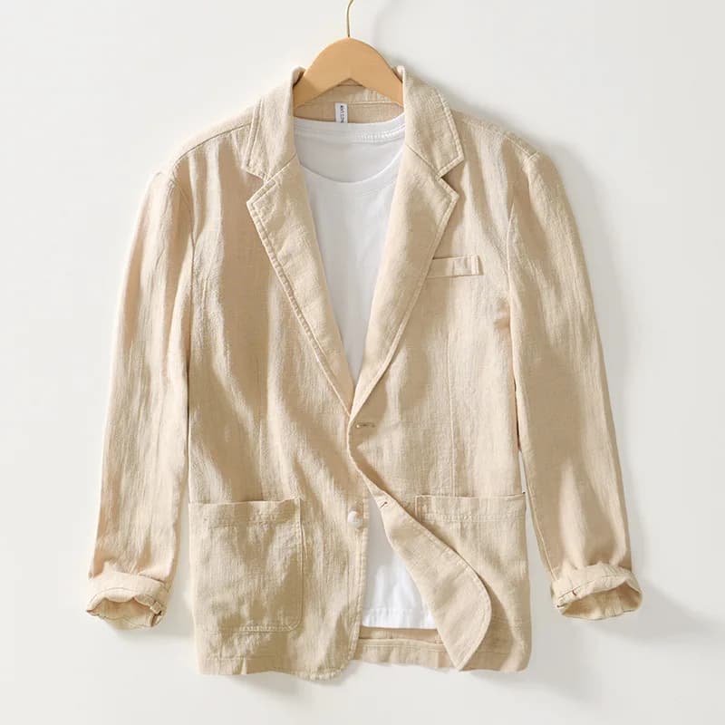 Retro Linen Blazer for Men