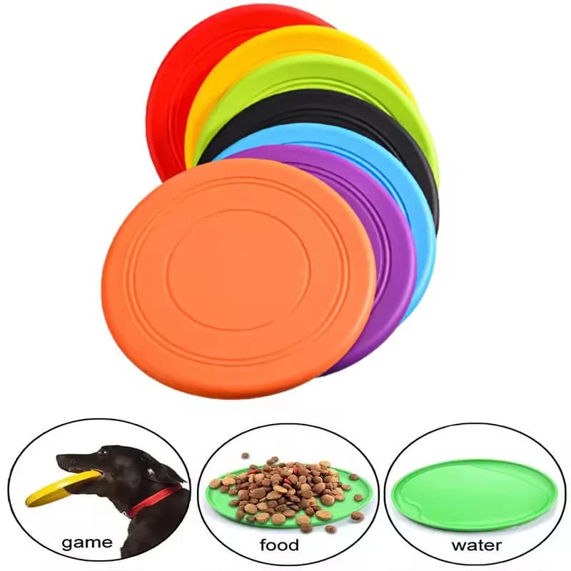 Soft Rubber Dog Flying Disc Toy