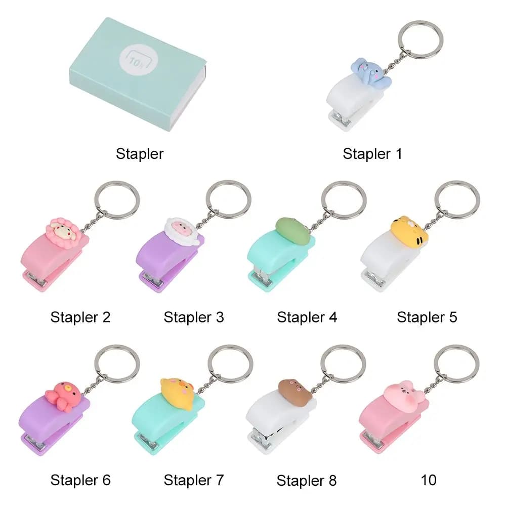 Mini Stapler with Document Clips and Paper Clips Set