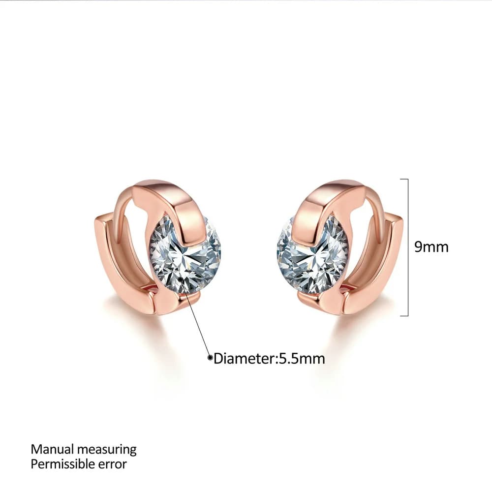 Classic Six-Claw Cubic Zirconia Stud Earrings