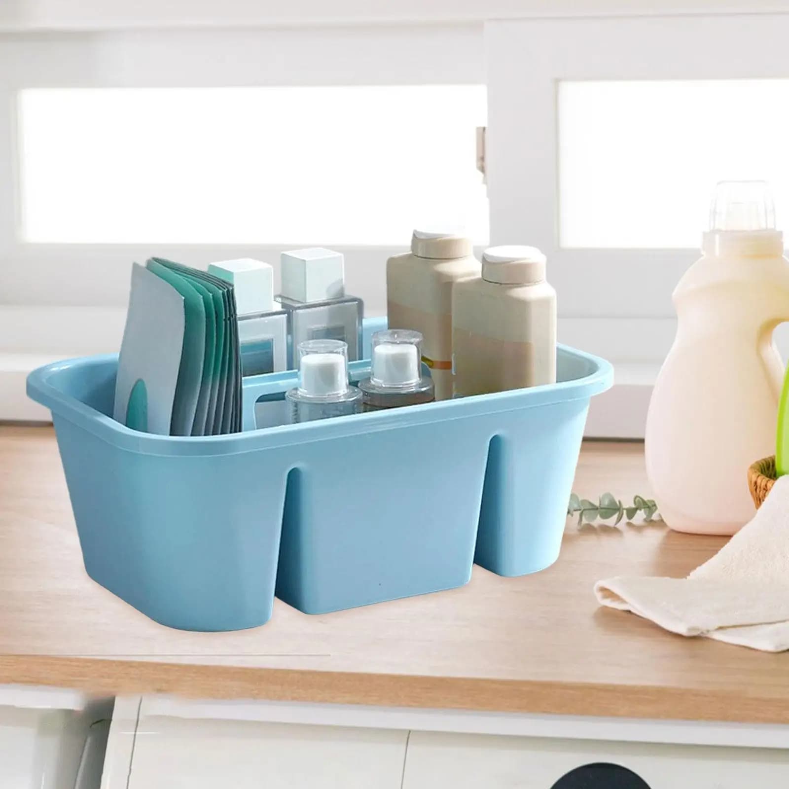 Cleaning Tool Organizer Home Use Multifunction Lightweight Easy to Carry & Store Sanitary Tool Holder Cleaning Cart Tools Holder