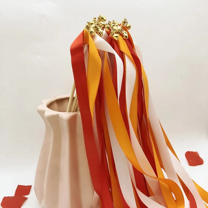 Ribbon Fairy Wands with Silver Bells