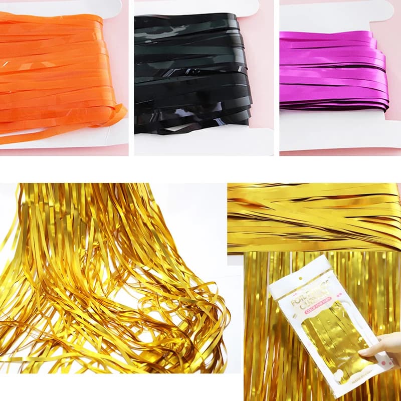 Laser Rain Curtain Tassel Party Decoration Pack