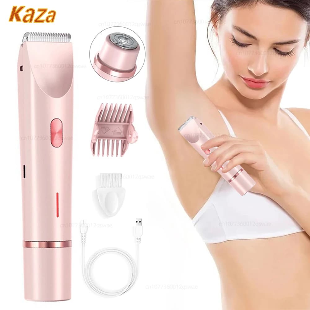 Women's Dual-Blade Electric Body Hair Trimmer