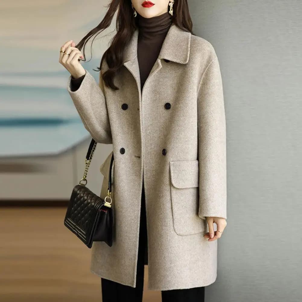 Women's Mid-Length Polyester Coat