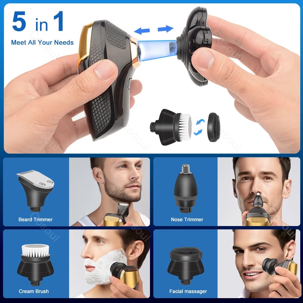 5-in-1 Electric Head and Beard Shaver