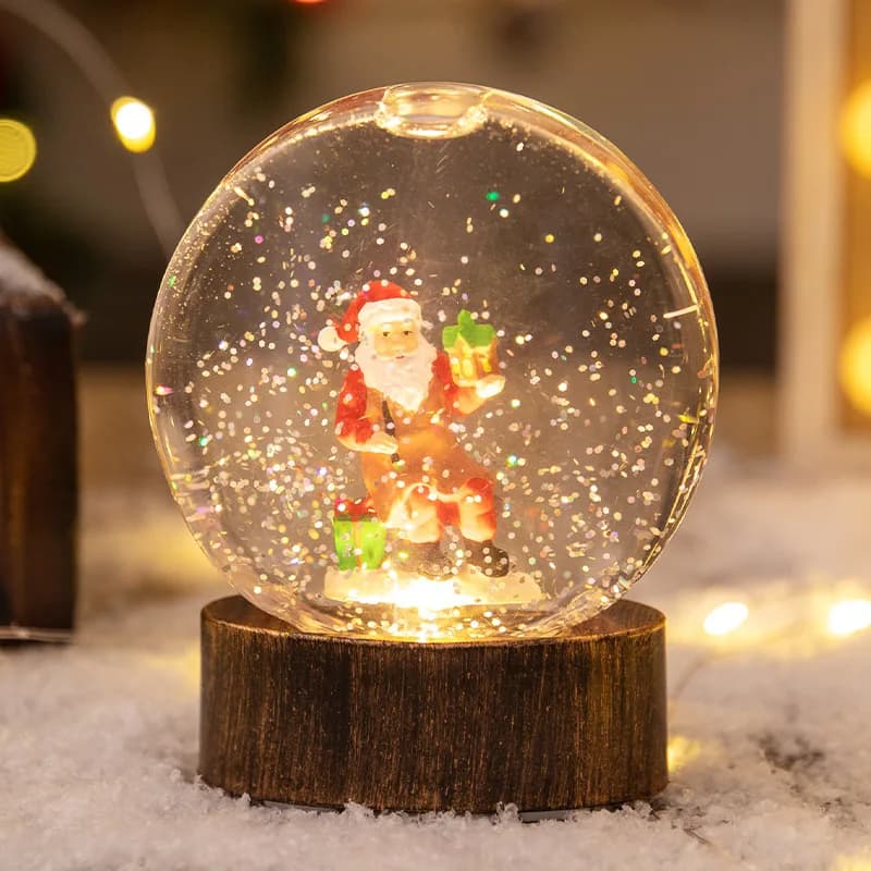 Illuminated Crystal Ball Night Light Wind Lamp