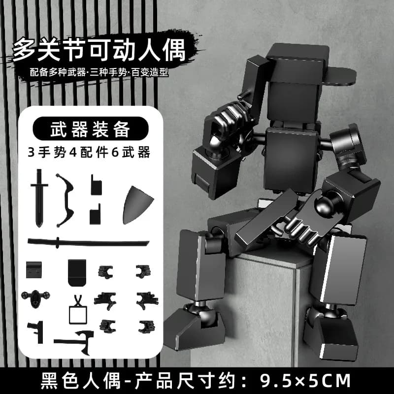 13-Piece Robot Action Figure Set with Accessories