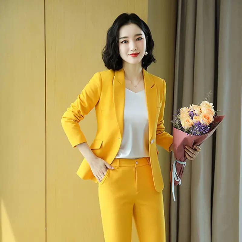 Women's Blazer and Pant Matching Set