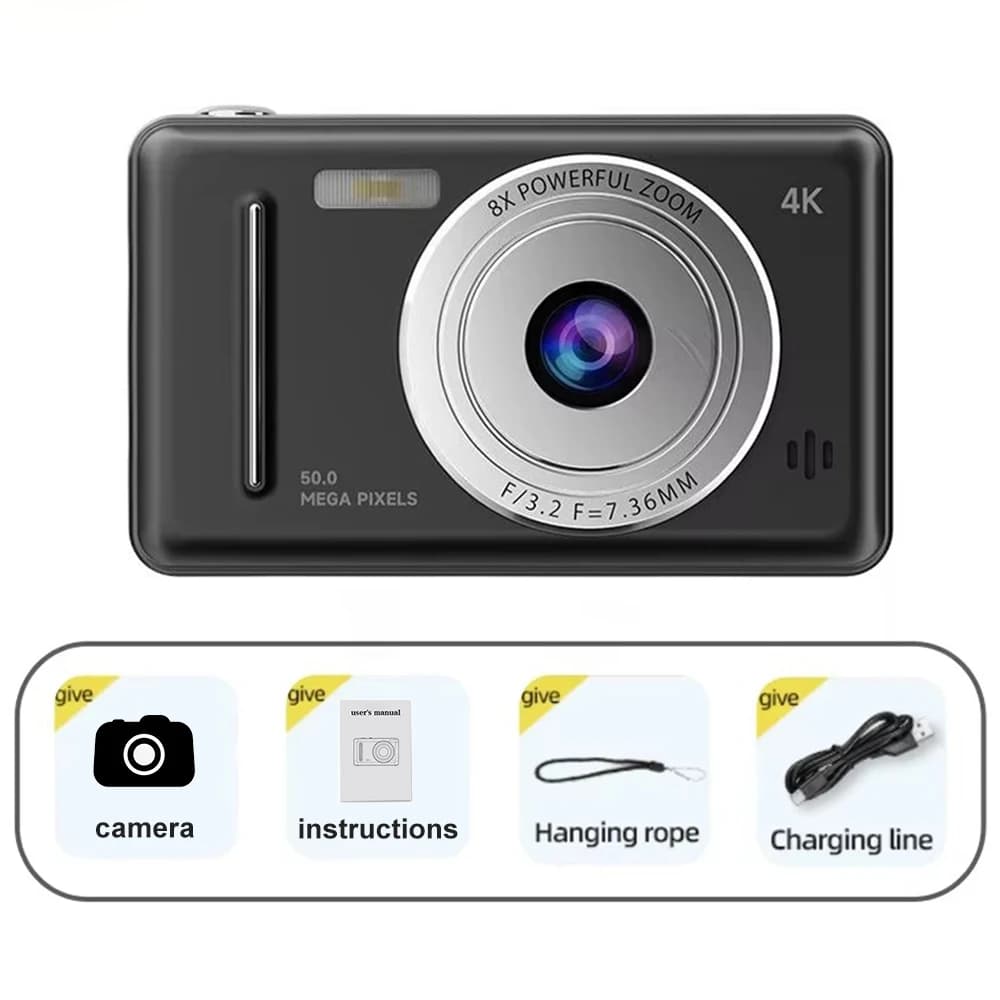 4K Digital Camera 50MP with Autofocus
