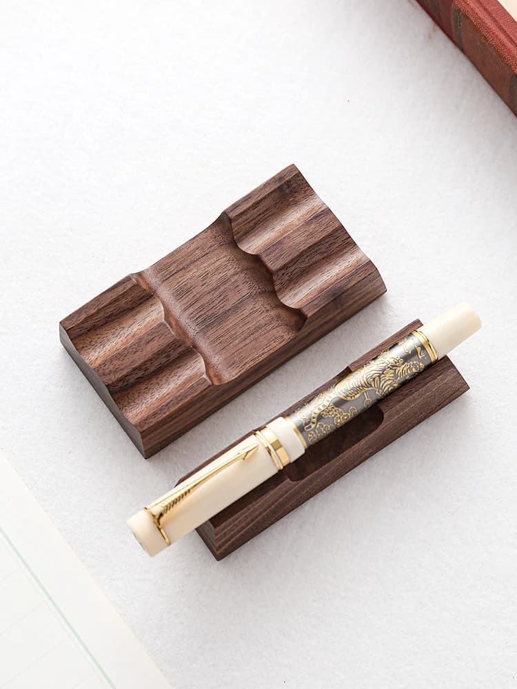 Walnut Wood Pen Holder Stand
