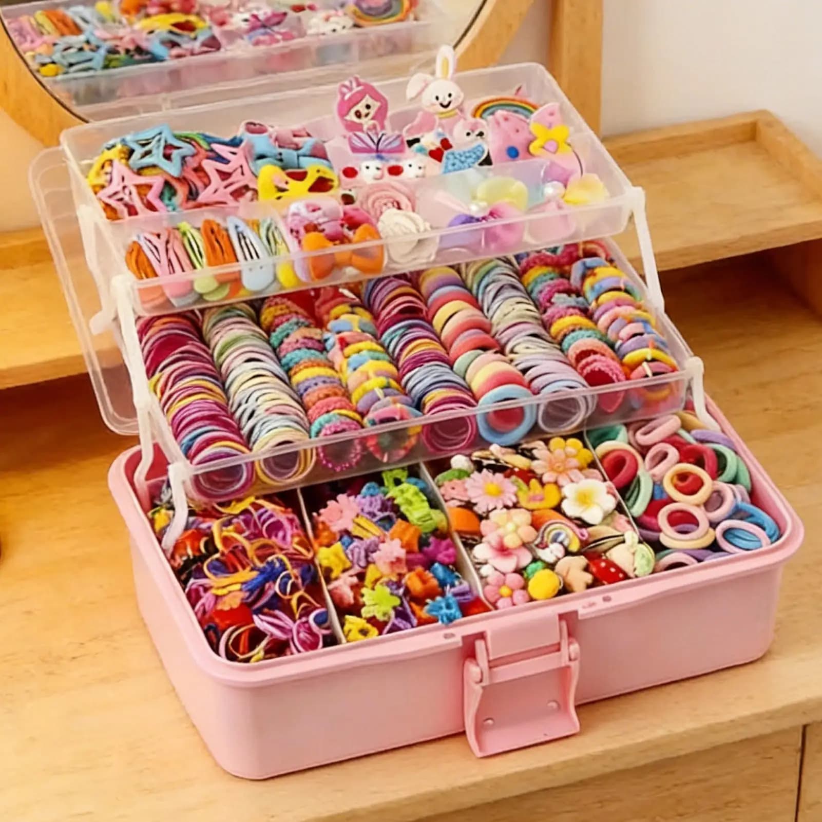 Hair Accessories for Girl Elastic Barrettes Girls Hair Accessories Set for Carvinal Birthday Holiday Stocking Stuffer Dress