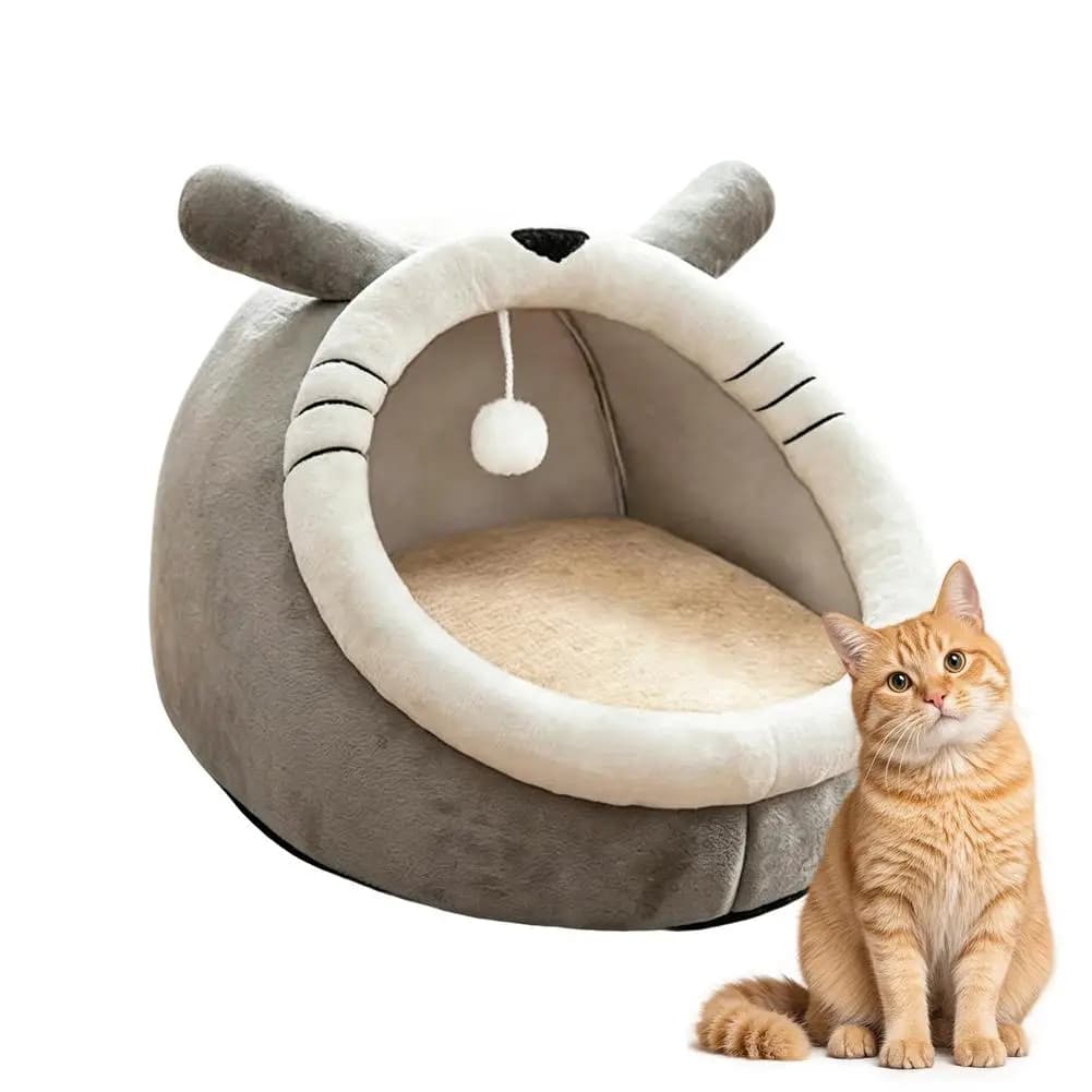 Cat Cave Bed Foldable Dome Pet Nest