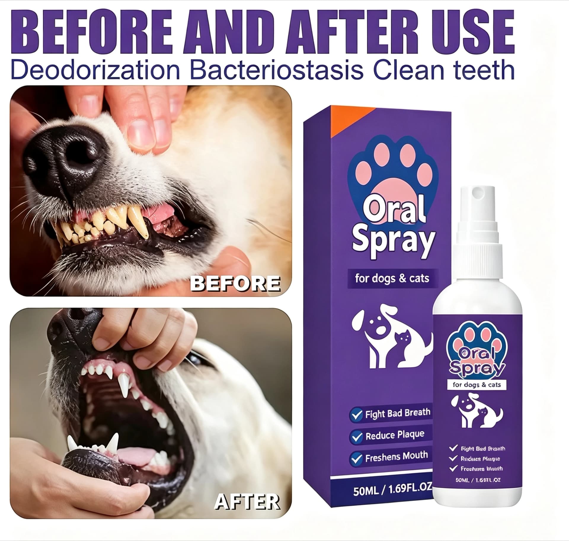 Pet Breath Freshener Oral Spray